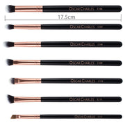Oscar Charles Luxe Professional set di pennelli per il trucco in 12 pezzi, oro rosa/nero