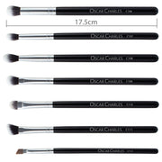 Oscar Charles Luxe Professional set di pennelli per il trucco in 12 pezzi, argento/nero